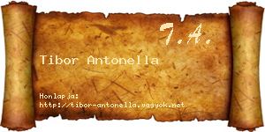 Tibor Antonella névjegykártya